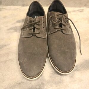 Johnston Murphy PLAIN TOE MEN'S SHOES SIZE 8.5 M GRAY NUBUCK JOHNSTON MU…